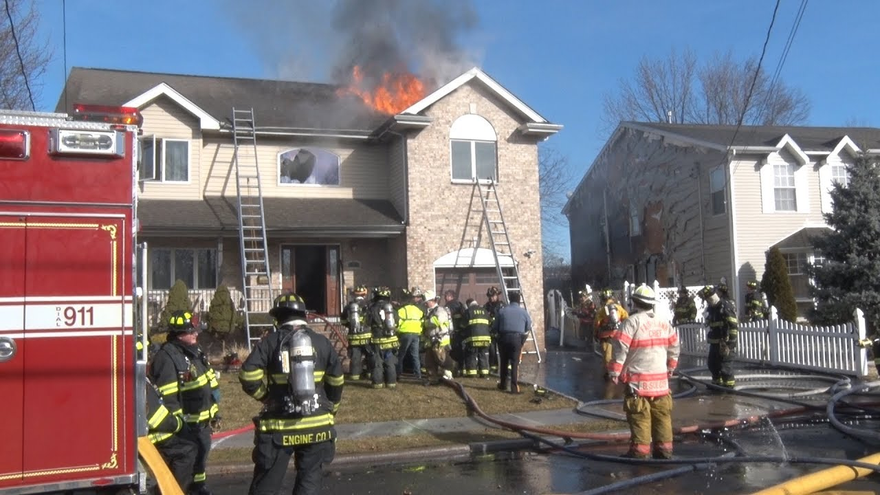 Watch NJ Firefighters Operating at Large Residential Blaze