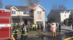 Watch NJ Firefighters Operating at Large Residential Blaze