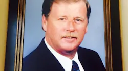 A portrait of Oxford, AL, firefighter Lynn Elliott, who succumbed to cancer at age 52 in 2005.