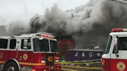 Philadelphia firefighters worked for three hours to bring the fire under control.