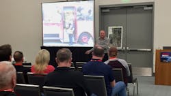 Sonoma Valley Fire &amp; Rescue Authority Battalion Chief Bob Norrbom talked about the first few hours of commanding the Nuns Fire and shared the lessons learned in the aftermath of one of the state&apos;s worst fires.