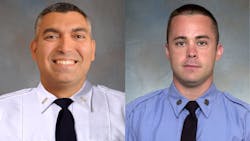 FDNY Lt. Christopher Raguso, left, and Fire Marshal Christopher &apos;Tripp&apos; Zanetis.