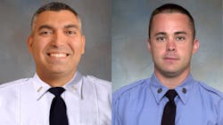 FDNY Lt. Christopher Raguso, left, and Fire Marshal Christopher 'Tripp' Zanetis. FDNY Lt. Christopher Raguso, left, and Fire Marshal Christopher 'Tripp' Zanetis.