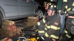 New City, NY, probationary firefighter Will McCue during training. New City, NY, probationary firefighter Will McCue during training.