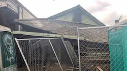 The scene of a structural collapse in New Orleans on Monday, March 26, 2018, that injured three workers and a neighboring resident.