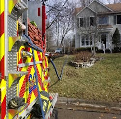 Engine 63 arrived and stretched a hoseline to the Charlie side. Engine 63 arrived and stretched a hoseline to the Charlie side.