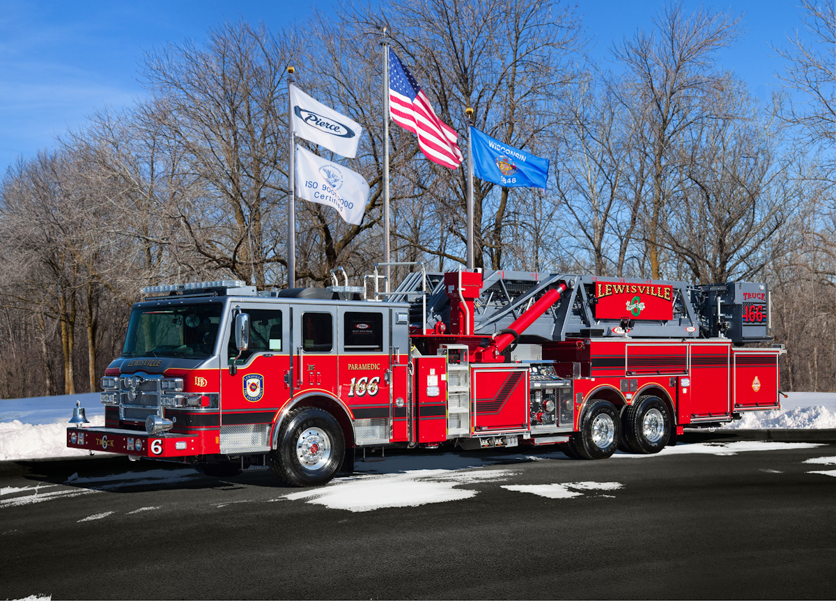 Lewisville, TX, Fire Dept. Gets 95foot MidMount Aerial Platform Built
