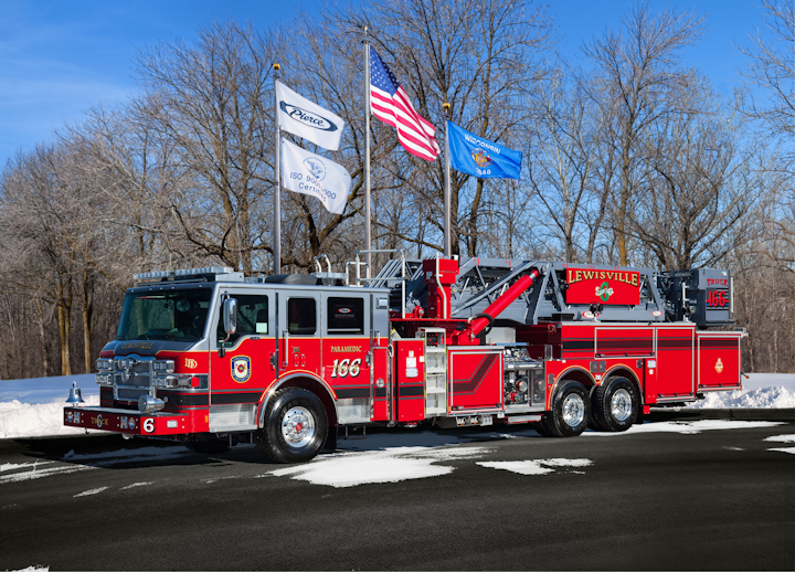 Lewisville, TX, Fire Dept. Gets 95foot MidMount Aerial Platform Built