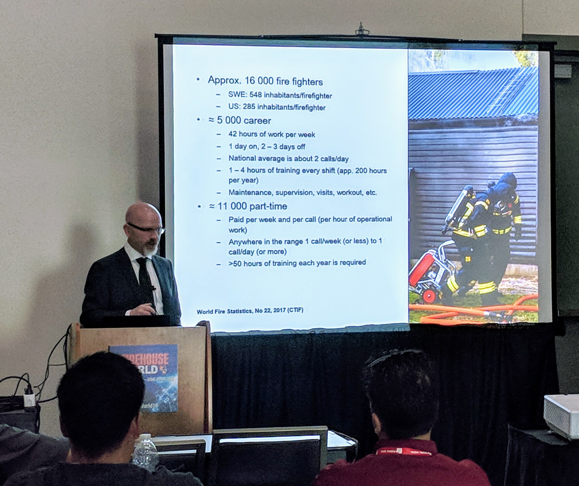 Stefan Svensson offered an overview of how safety is treated in the Swedish fire service and how it&rsquo;s implemented in operations.