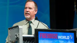 Robert Baird, director of the U.S. Forest Service’s Fire and Aviation Program for the Pacific Southwest Region, delivers the keynote address at Firehouse World in San Diego on March 6, 2018.