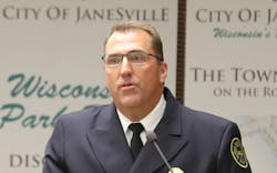 Janesville Fire Chief Randy Banker. Janesville Fire Chief Randy Banker.
