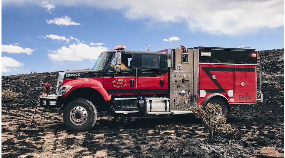 Type 3 fire apparatus, like the one built by Boise Mobile Equipment and delivered to Security, CO, Fire Department, are often deployed to remote areas so they must carry everything they need while on the mission.