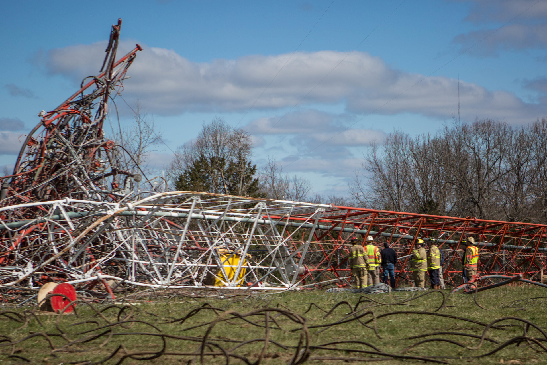 The TV antenna that collapsed was just over 1,900 feet in height and had been under renovation.