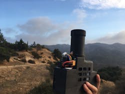 Dr. Ozcan says that with additional design tweaks, the prototype particulate-monitoring device he developed, c-AIR, can be miniaturized and even be added to existing multi-gas detectors. Dr. Ozcan says that with additional design tweaks, the prototype particulate-monitoring device he developed, c-AIR, can be miniaturized and even be added to existing multi-gas detectors.