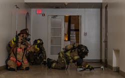 Figure 1: The Oriented Search allows the firefighters to focus more intently on the speed and search of the actual floor space and furnishings rather than the walls themselves.
