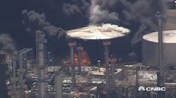 Thick black smoke rises from the Husky Energy oil refinery in Superior, WI, after a series of explosions and fires on Thursday, April 26, 2018. Thick black smoke rises from the Husky Energy oil refinery in Superior, WI, after a series of explosions and fires on Thursday, April 26, 2018.