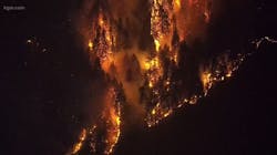 The massive Eagle Creek wildfire burns in Oregon's Columbia River Gorge in September 2017. The massive Eagle Creek wildfire burns in Oregon's Columbia River Gorge in September 2017.