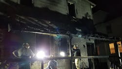 Collingswood firefighters remain on scene after an apartment fire during which they rescued two women from a second-story window on Tuesday, May 8, 2018. Collingswood firefighters remain on scene after an apartment fire during which they rescued two women from a second-story window on Tuesday, May 8, 2018.