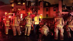 Dallas firefighters on scene during a fire at a vacant apartment building in October 2017. Dallas firefighters on scene during a fire at a vacant apartment building in October 2017.
