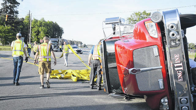 Laurinburg NC Fire Engine Topples Flips SUV Collision Firehouse