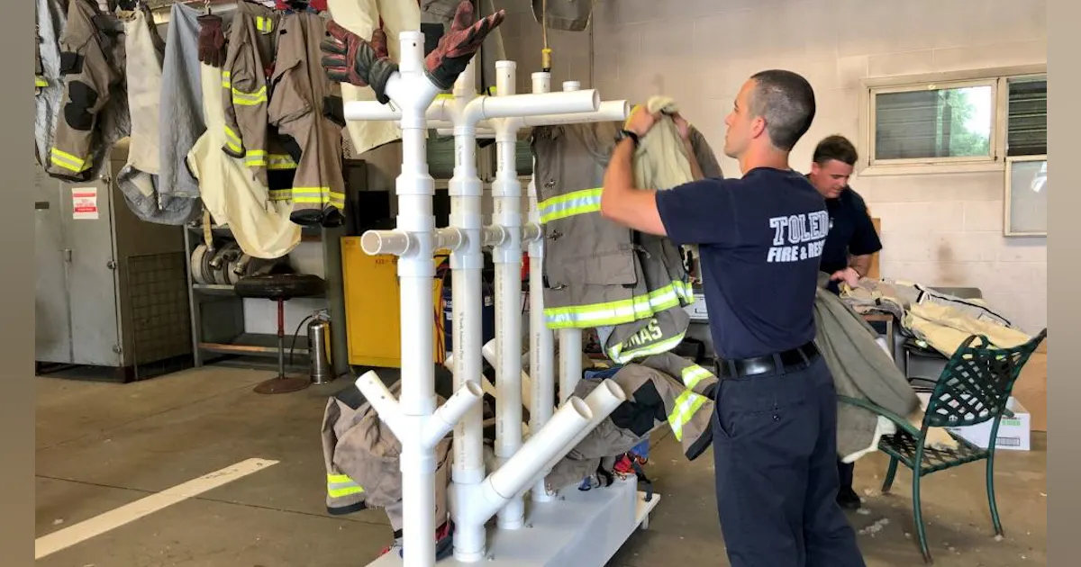 Fire Out Machine Toledo OH Firefighter Create Invent Fast Dry Turnout Gear | Firehouse