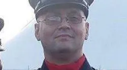 Hudson, NY, firefighter Mark Graziano during an award ceremony in August 2016.