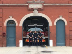 Captain David Griffin (center) with the two Millennial firefighters on his four-person crew: Jay Wright (left) and Vinny Bellaran (right). Captain David Griffin (center) with the two Millennial firefighters on his four-person crew: Jay Wright (left) and Vinny Bellaran (right).