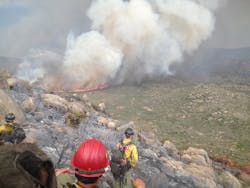 This photo of the Yarnell Hill Fire was recovered from the phone of Crewmember Christopher MacKenzie, who took the photo shortly before the crew left the black.