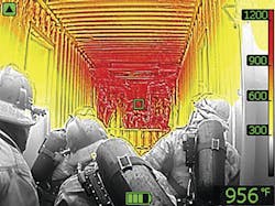 You will not be able to predict the flashover as temperaures rise above 932°F because a thermal imaging camera detects differences in surface temperature, not air temperature. You will not be able to predict the flashover as temperaures rise above 932°F because a thermal imaging camera detects differences in surface temperature, not air temperature.