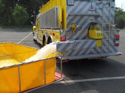 Photo 2: Some departments rely on tanker/tender operations to provide a consistent water supply at an incident, which requires logistical support and a lot of practice. Photo 2: Some departments rely on tanker/tender operations to provide a consistent water supply at an incident, which requires logistical support and a lot of practice.