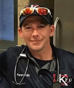 Kansas City, MO, firefighter/paramedic Jeremy Skeen. Kansas City, MO, firefighter/paramedic Jeremy Skeen.