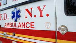 All FDNY ambulances will have signs prominently displayed promoting strong penalties for assaults against EMS personnel. All FDNY ambulances will have signs prominently displayed promoting strong penalties for assaults against EMS personnel.