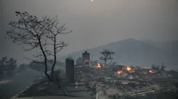A home that was completely leveled by the lethal wildfires in California's North Bay Wine County and surrounding regions in October 2017.