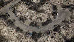 An aerial view of homes destroyed by wildfire in the Coffey Park neighborhood of Santa Rosa, CA, on Oct. 11, 2017. An aerial view of homes destroyed by wildfire in the Coffey Park neighborhood of Santa Rosa, CA, on Oct. 11, 2017.