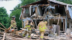 Columbus firefighters on scene after a suspected natural gas explosion leveled a duplex on Friday, June 22, 2018. Columbus firefighters on scene after a suspected natural gas explosion leveled a duplex on Friday, June 22, 2018.