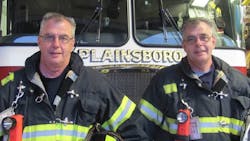 Twin brothers Ted and Roy Wagner, who marked 50 years serving with the Plainsboro Fire Company on June 4, 2018.
