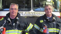 Twin brothers Ted and Roy Wagner, who marked 50 years serving with the Plainsboro Fire Company on June 4, 2018. Twin brothers Ted and Roy Wagner, who marked 50 years serving with the Plainsboro Fire Company on June 4, 2018.