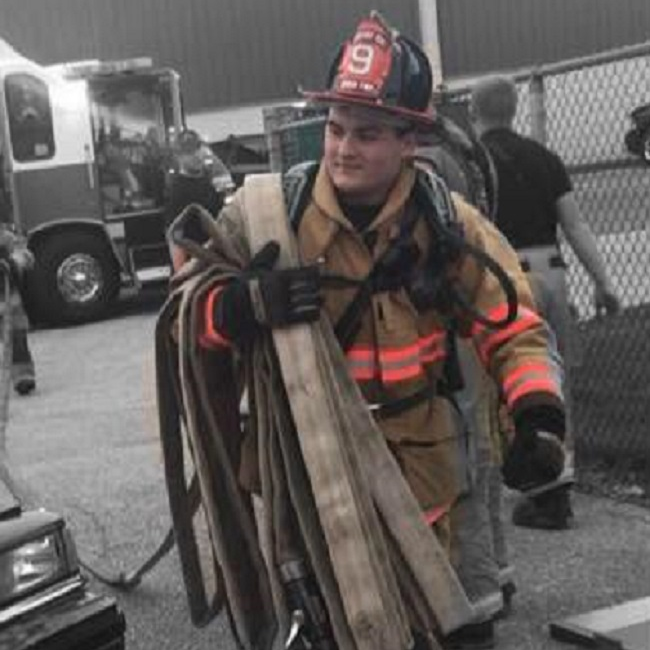 Dover Township firefighter Chase Hartlaub, who died from injuries he sustained in a vehicle wreck on June 15, 2018.