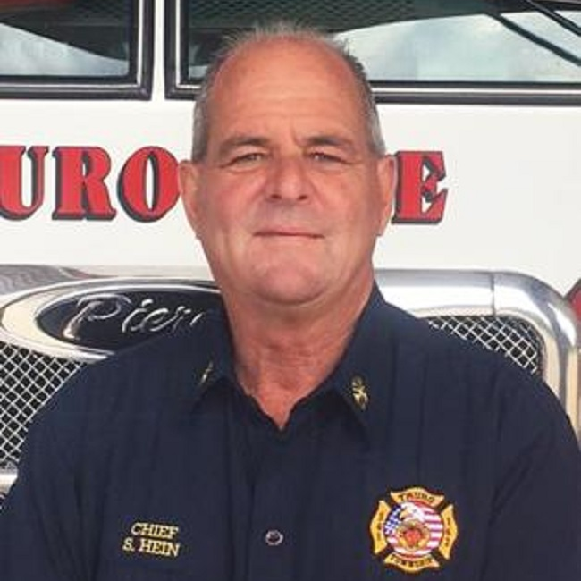 Retiring Truro Township Fire Chief Steve Hein.