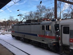 The pantograph makes and sustains contact with the catenary lines on an electric locomotive. Dual locomotives have the ability to drop the pantograph and use diesel power in electrified and non-electrified territory. The pantograph makes and sustains contact with the catenary lines on an electric locomotive. Dual locomotives have the ability to drop the pantograph and use diesel power in electrified and non-electrified territory.