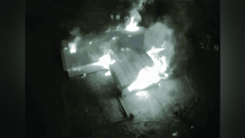 Drones allow crews to fly a thermal imager over large commercial fires, hazardous material spills or brush fires to assess the dangerous areas. Drones allow crews to fly a thermal imager over large commercial fires, hazardous material spills or brush fires to assess the dangerous areas.