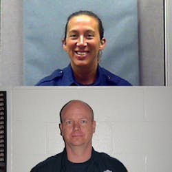 Akron firefighters Deann Eller, top, and Arthur Dean were placed on paid administrative leave on Monday, June 18, 2018, for making a pornographic video in a city firehouse. Akron firefighters Deann Eller, top, and Arthur Dean were placed on paid administrative leave on Monday, June 18, 2018, for making a pornographic video in a city firehouse.