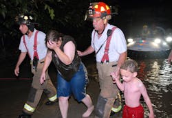 Manufacturers say structural PPE creates safety concerns for firefighters if they are involved in water rescue incidents. Manufacturers say structural PPE creates safety concerns for firefighters if they are involved in water rescue incidents.