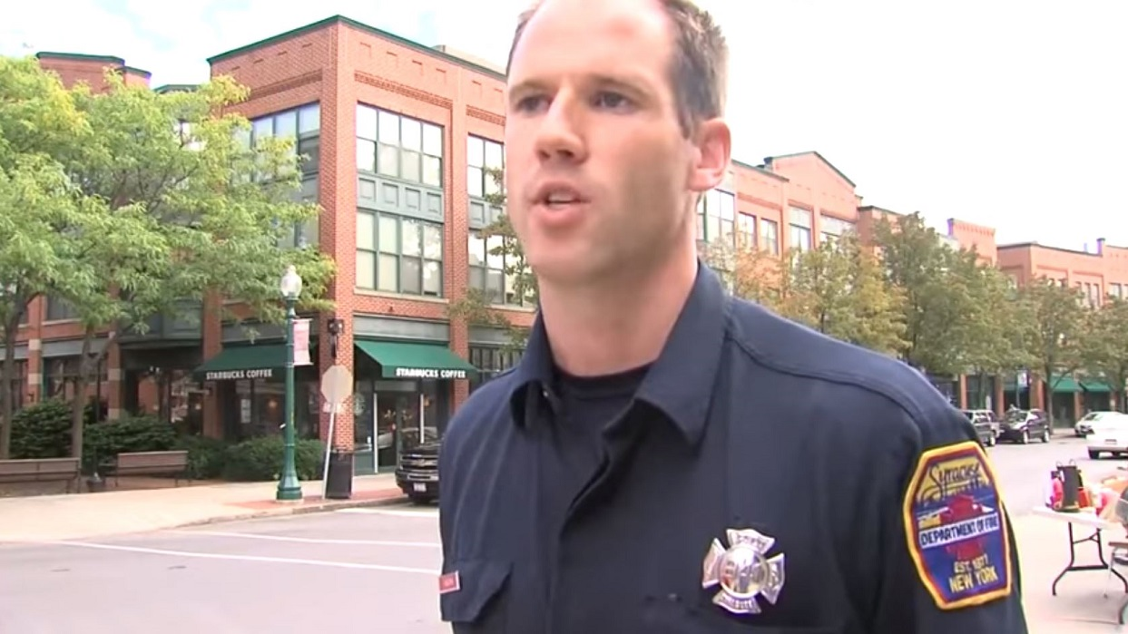 Syracuse, NY, firefighter Edward Ackerman.