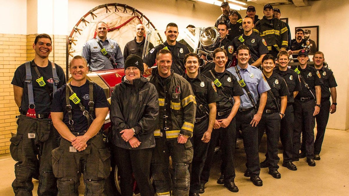 Members of the Asheville Fire Department in February 2018.