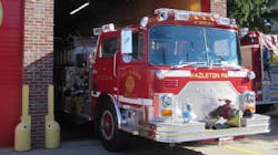 A 1987 Mack pumper still in service with the Hazleton Fire Department. A 1987 Mack pumper still in service with the Hazleton Fire Department.