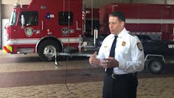 Houston Fire Chief Samuel Pena speaks to the media on May 14, 2018. Houston Fire Chief Samuel Pena speaks to the media on May 14, 2018.
