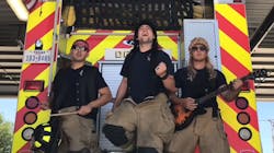 Del Rio firefighters taking part in the #lipsyncchallenge.