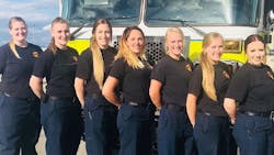 The women of Spokane County Fire District 10 are set to begin their shift on July 3, 2018. The women of Spokane County Fire District 10 are set to begin their shift on July 3, 2018.