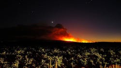 The County Fire burning in Yolo County, CA, on Saturday, June 30, 2018. The County Fire burning in Yolo County, CA, on Saturday, June 30, 2018.